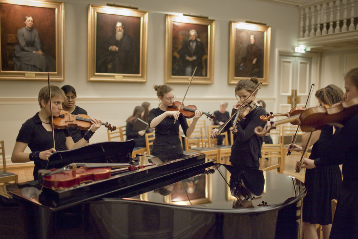Musicians rehearsing