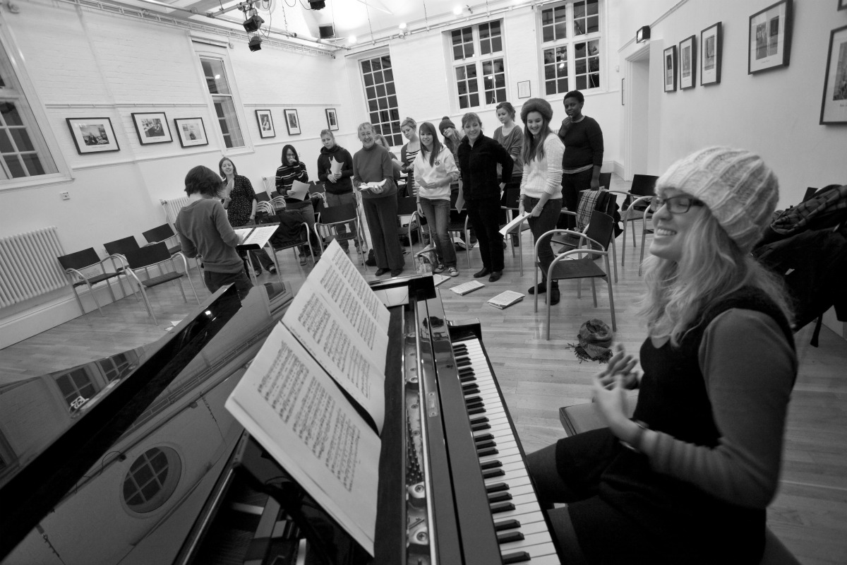 Musicians rehearsing in The Old Labs