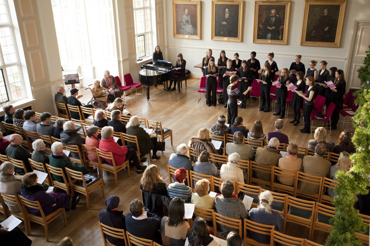 Choir performing in Clough Hall