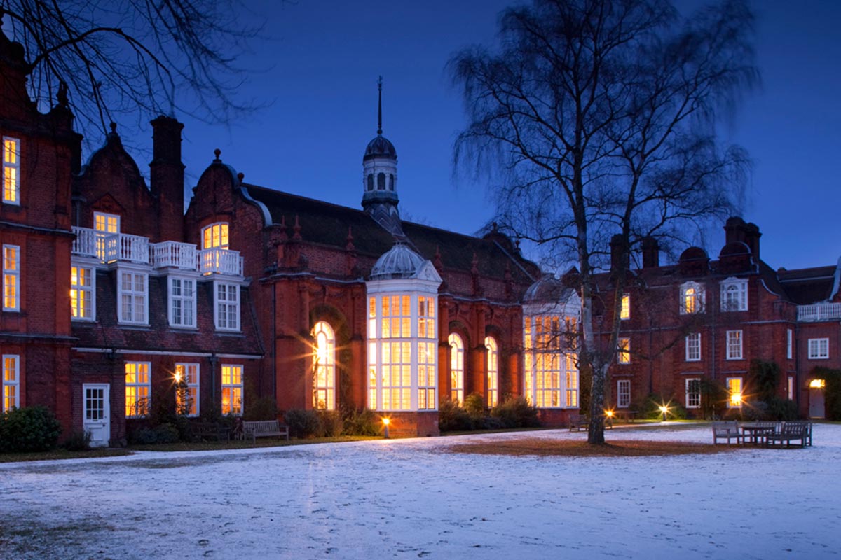 A photo of the exterior of College Hall