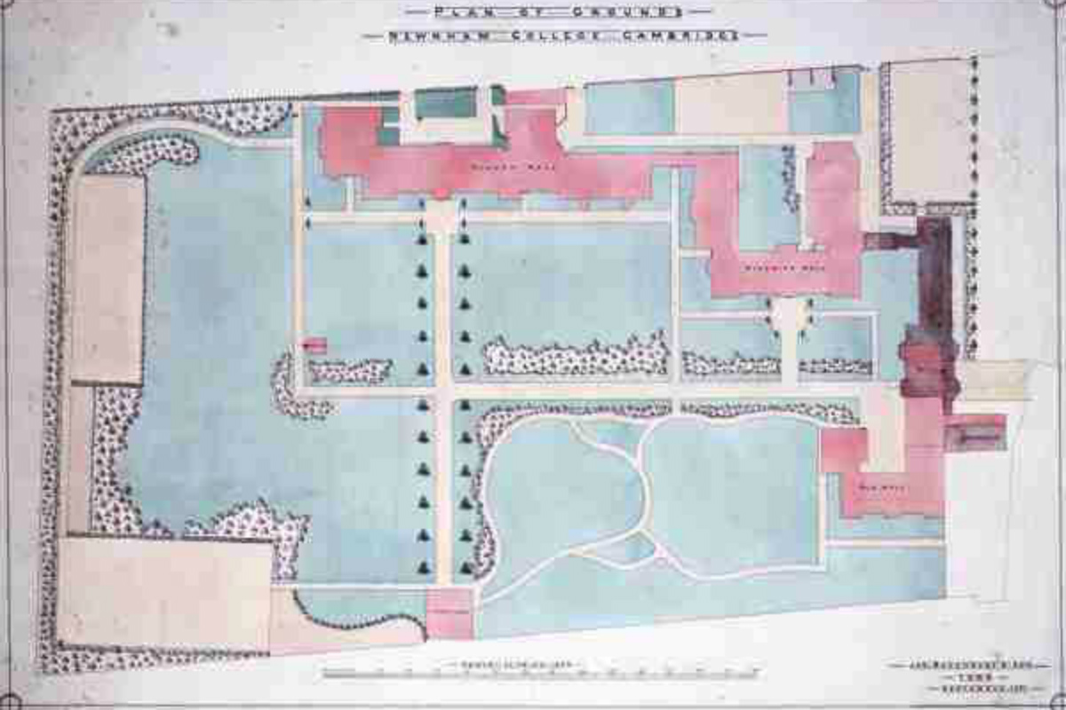Historic map of gardens