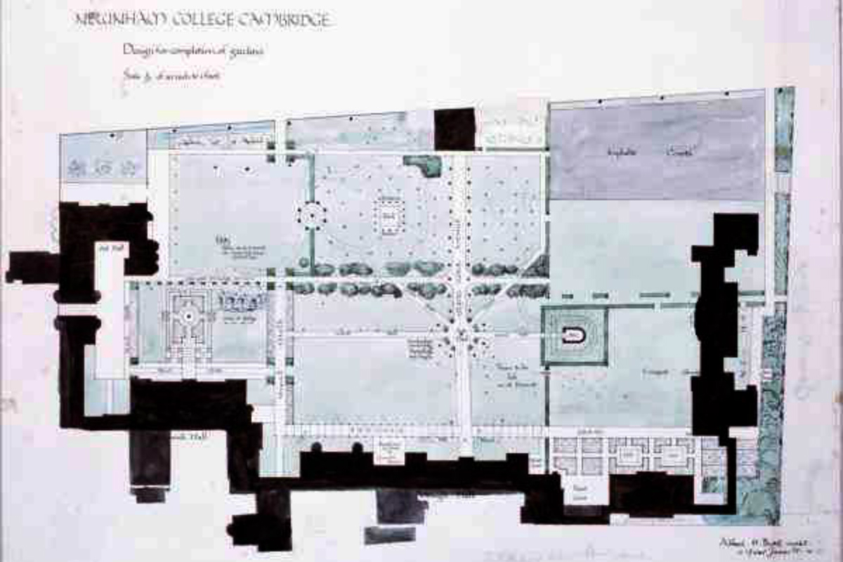 Historic map of gardens