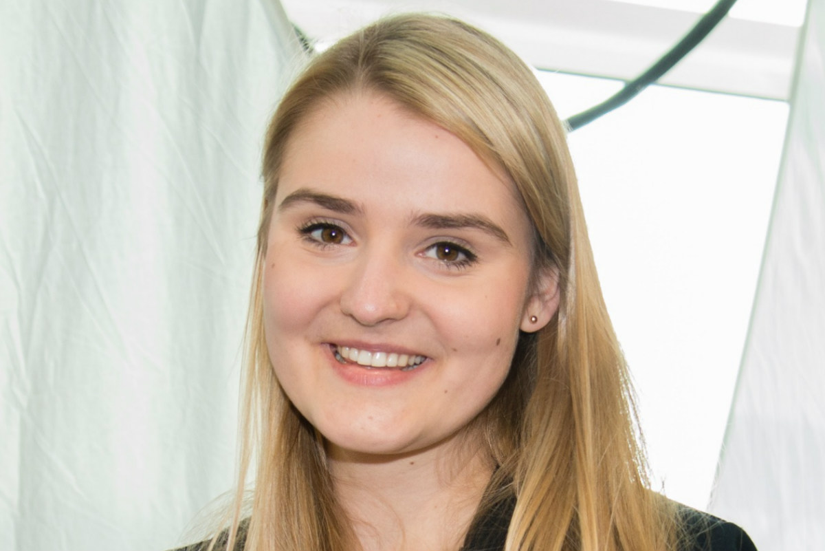 Photograph of award-winning student