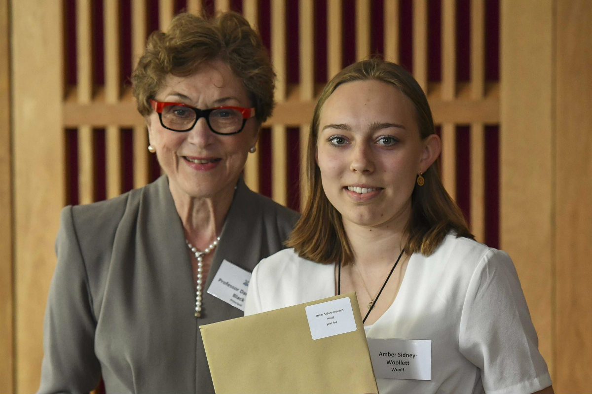 Dame Carol with Amber Sidney-Woollett