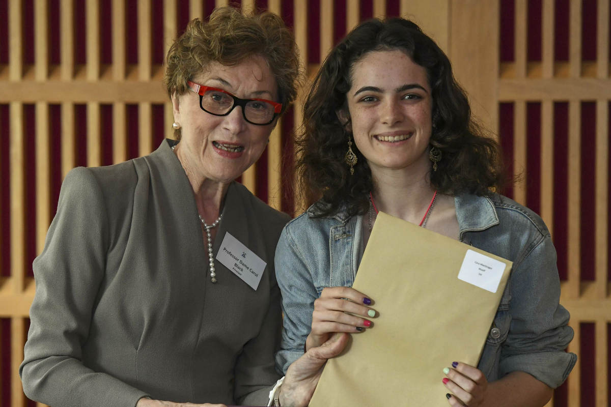 Dame Carol with Cora MacGregor