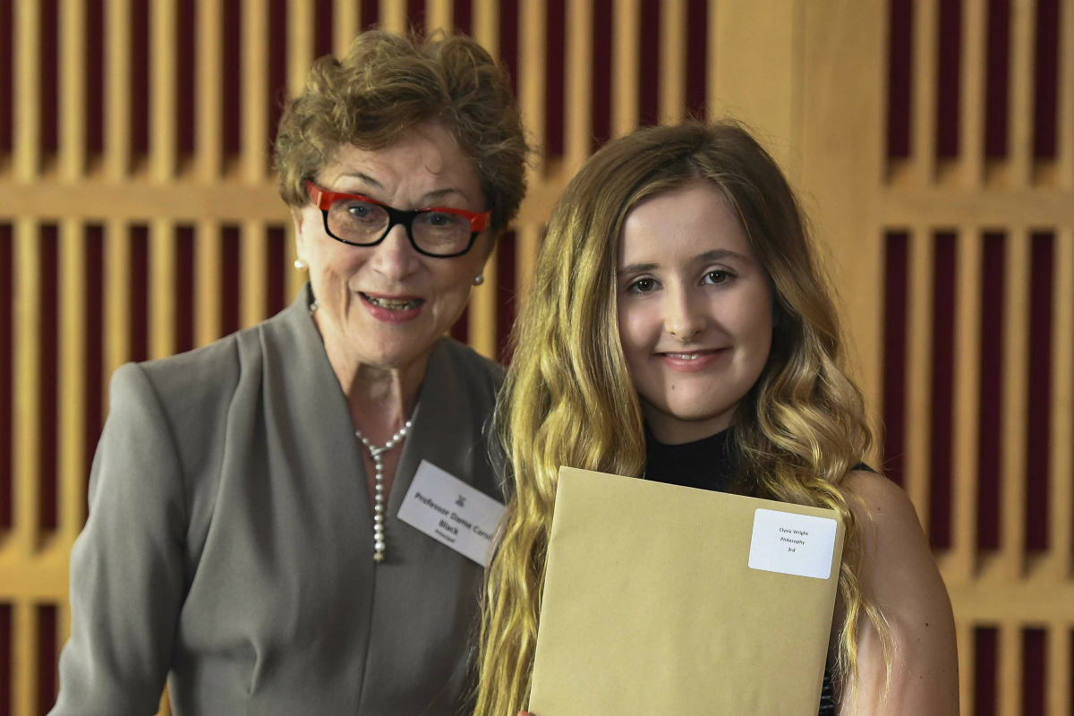 Dame Carol with Elysia Wright