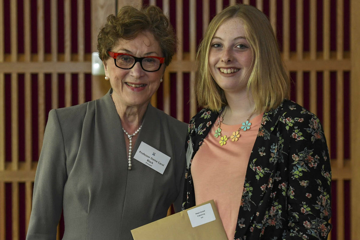 Dame Carol with Megan Kendal
