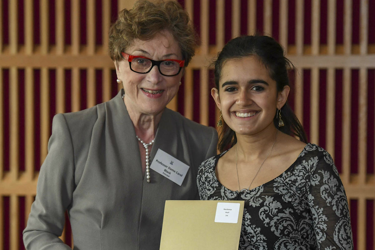 Dame Carol with Nina Rutman