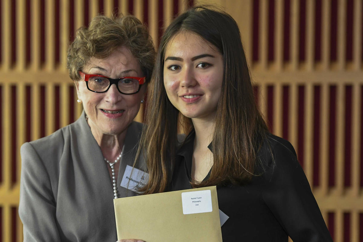 Dame Carol with Rachel Tustin