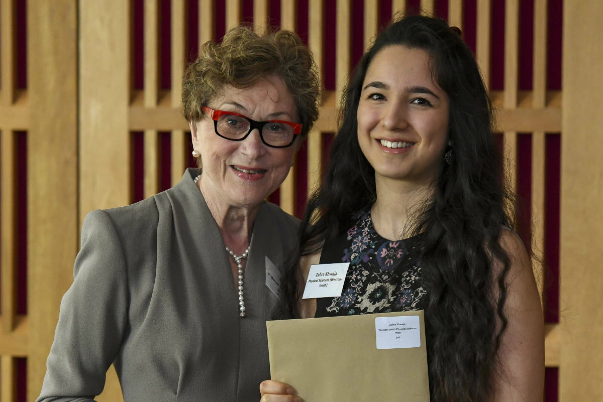 Dame Carol with Zahra Khwaja
