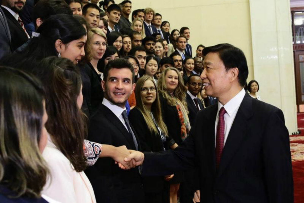 Umang Khandelwal meeting Li Yuanchao, Vice President of China