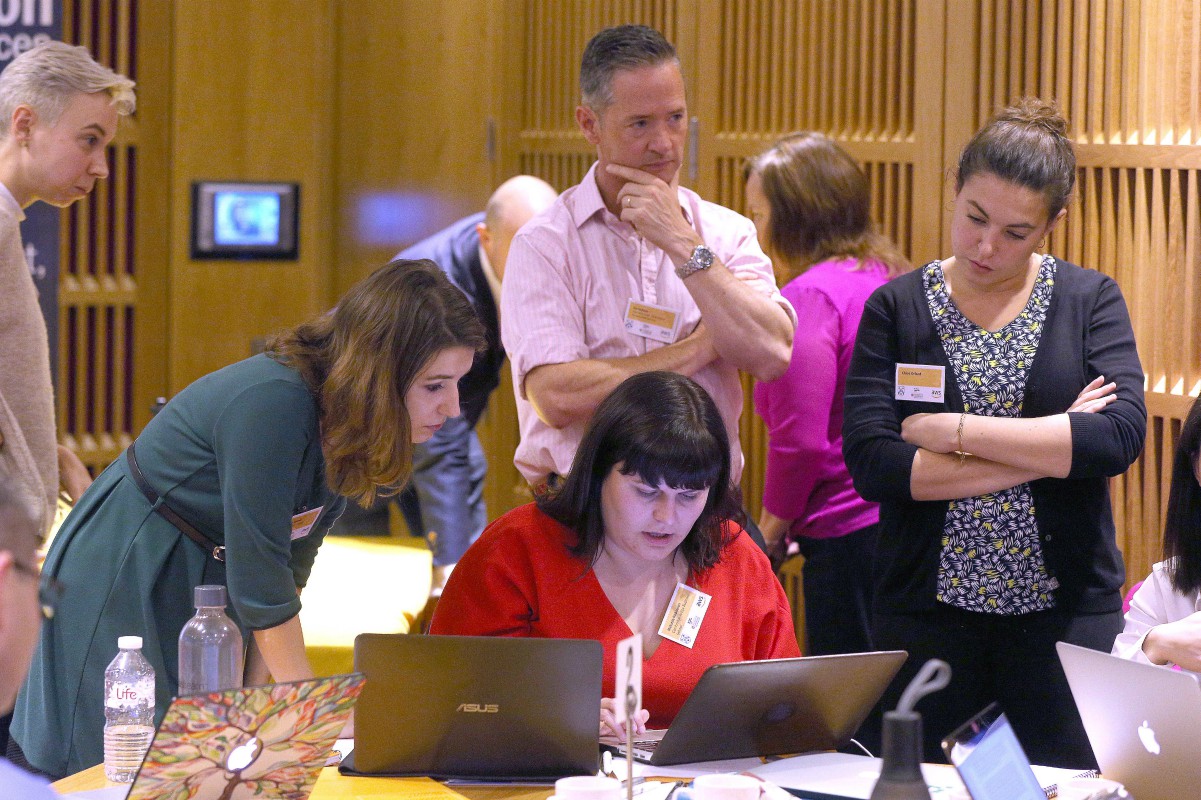 Graduate students at the Think Big Challenge
