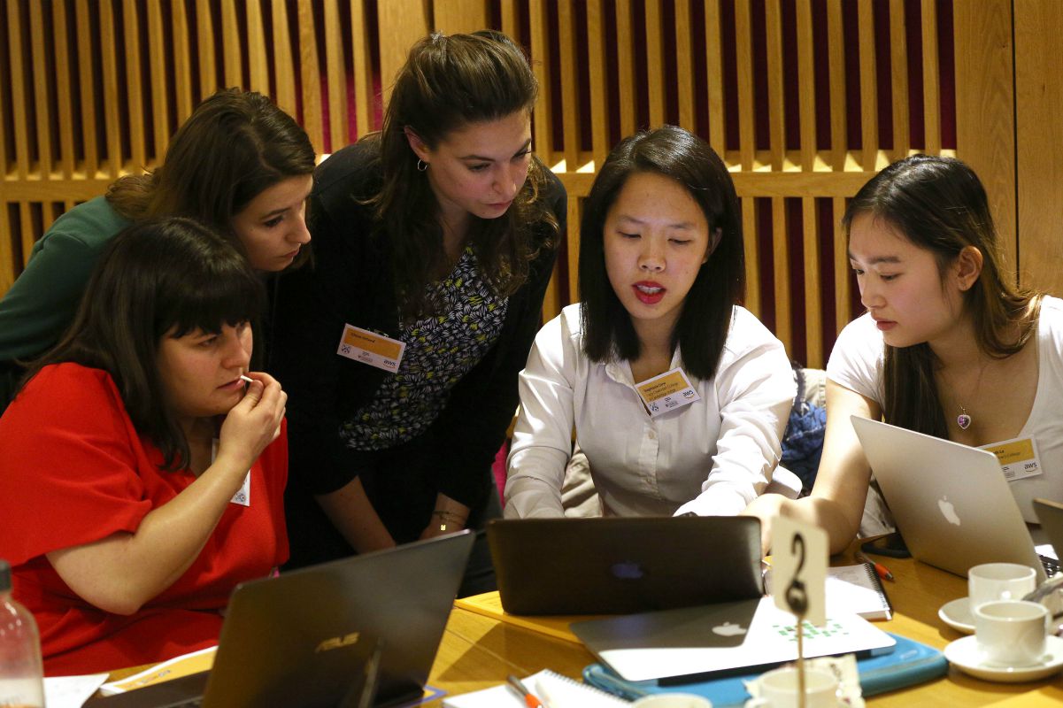 Graduate students at the Think Big Challenge
