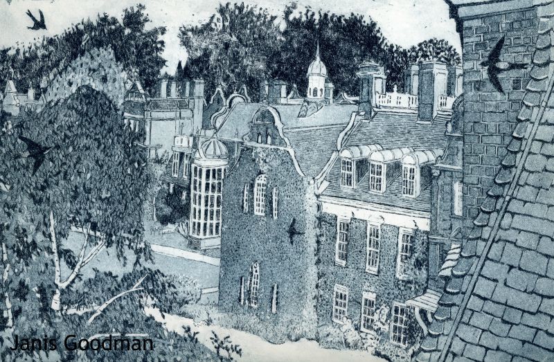 Janis Goodman - Return To Newnham (Etching)