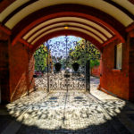 Picture of sunshine streaming through Piele Gates